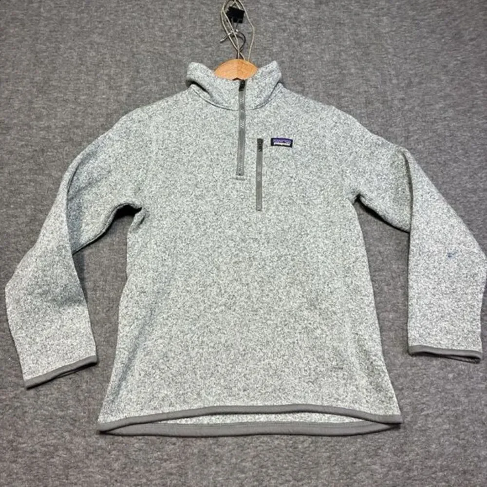 Patagonia Better Sweater Quarter Zip Fleece Heather Gray Women’s Size Large Hike